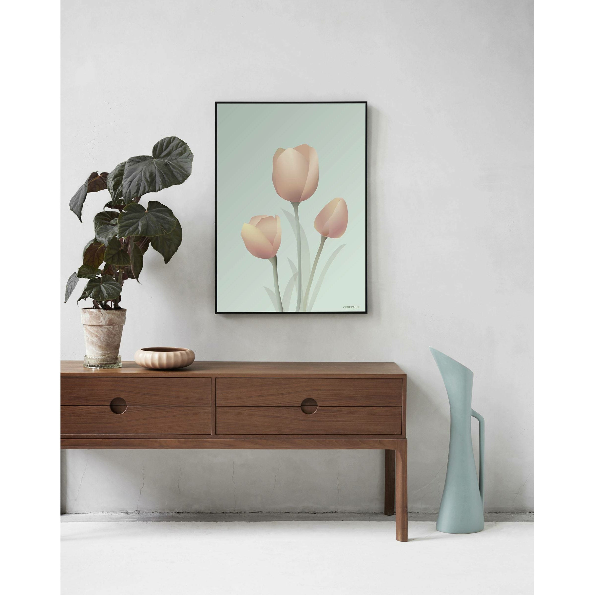 Vissevasse Tulip Plakat 50 x 70 cm, mięta