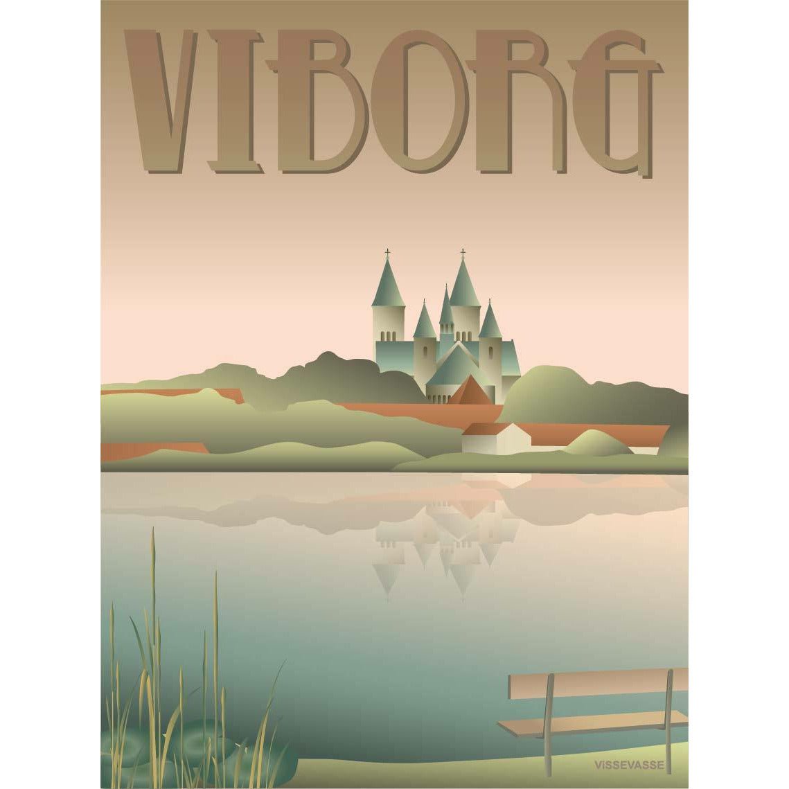 Plakat Vissevasse Viborg Lakes, 30 x40 cm