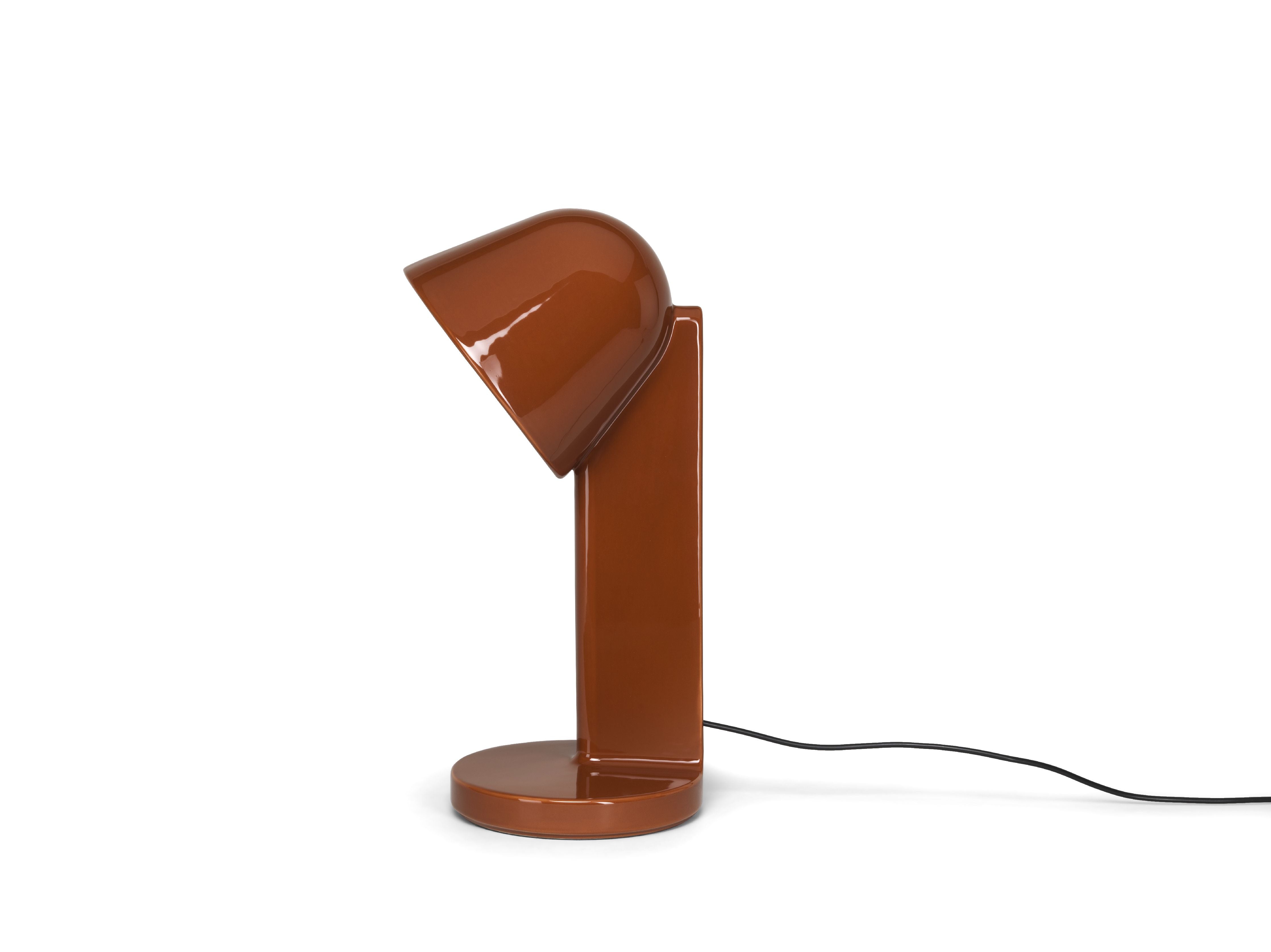 Lampa stołowa FLOS Céramique Down, Rust Red