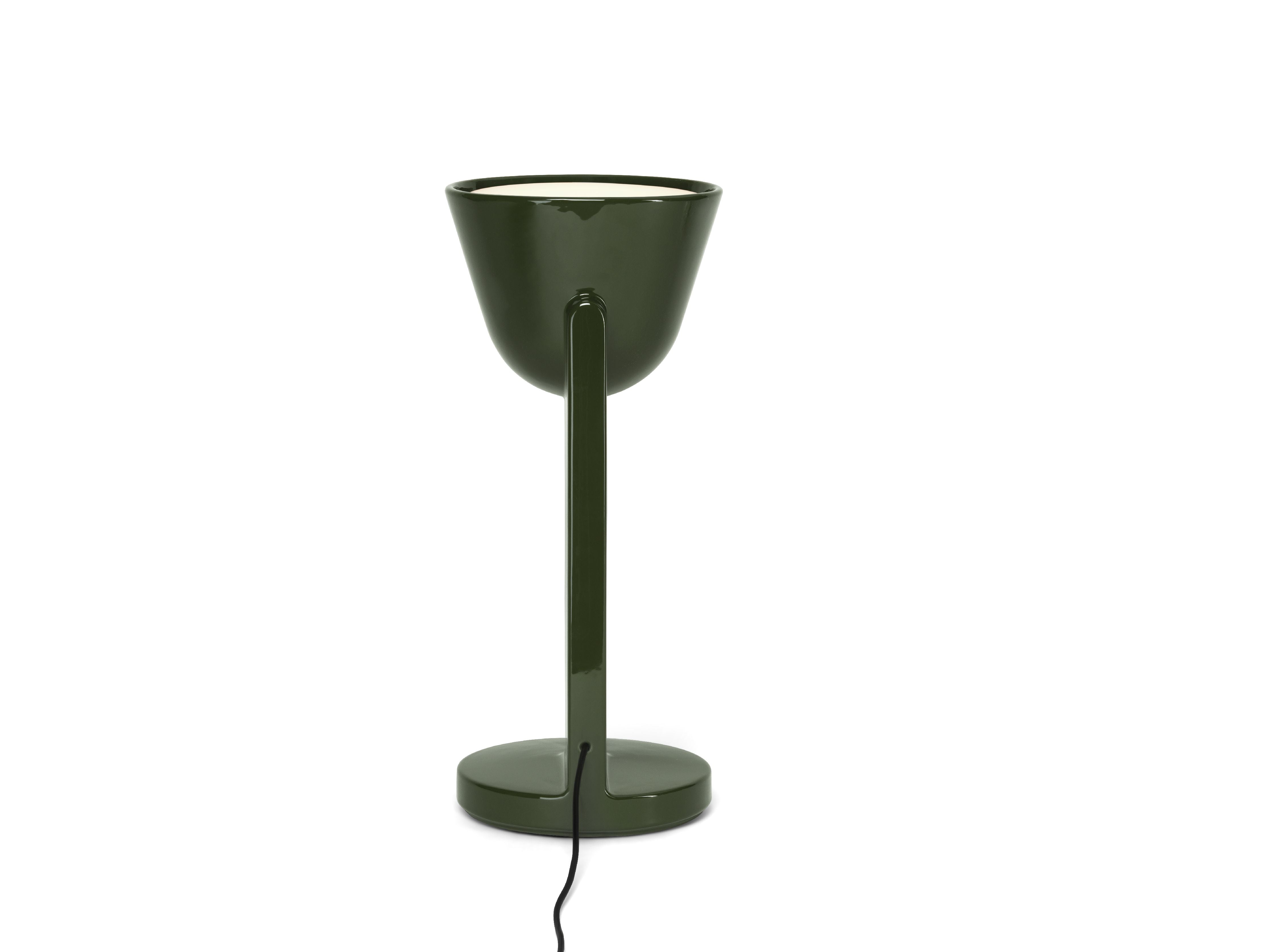 Lampa stołowa FLOS Céramique, mchu zielona