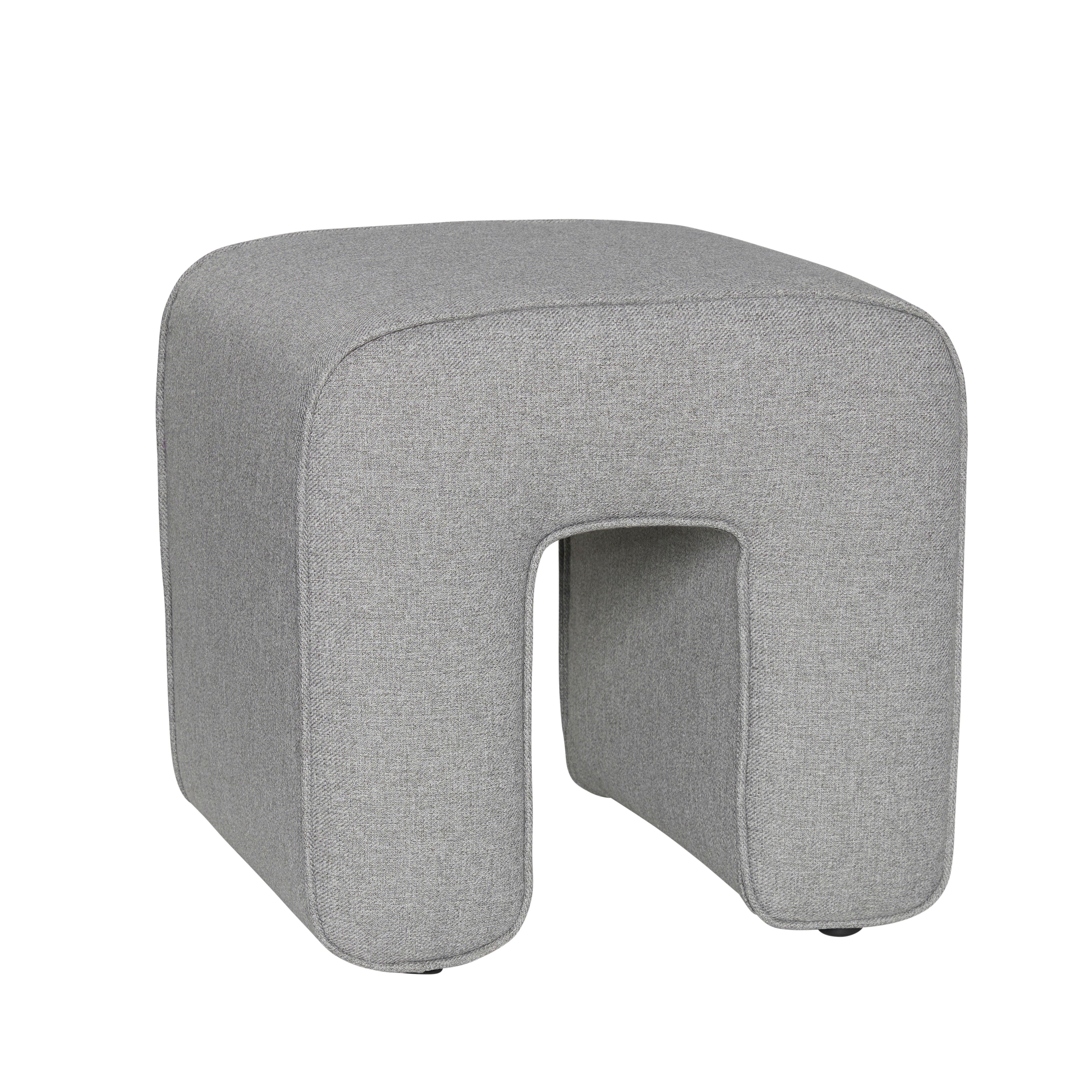 Hübsch Sculpture Pouffe Grey